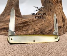 A.W. Wadsworth and Son-Germany-2 Blade Pearl Equal End Pen Pocket Knife (123)