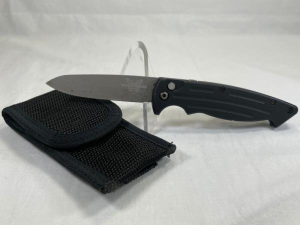 BENCHMADE USA 2550 Black Mini-Reflex II Automatic w/ Sheath BENCHMADE USA 2550 Black Mini-Reflex II Automatic w/ Sheath