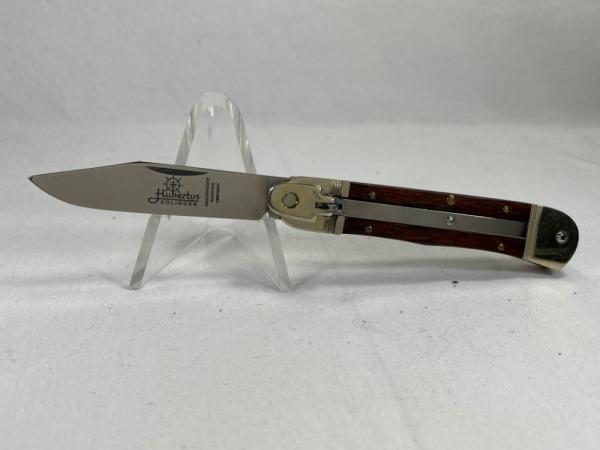 HUBERTUS KNIVES GERMANY Wood Leverlock Automatic 