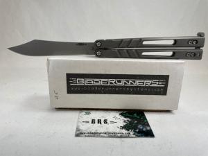 BLADE RUNNER SYSTEMS (BRS) Alpha Beast 3.0 Titanium Balisong Flipper w/ OMP BOX