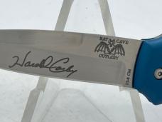 BAT CAVE CUTLERY Harold Corby Design Blue Automatic w/ OMP Box