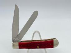 1995 CASE DR6254 SS Civil War Confederate Red Jigged Bone Trapper w/ OMP Box