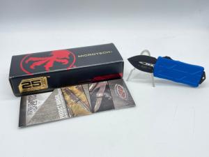 2020 MICROTECH Black Finished XHP Blue Exocet Automatic OTF w/ OMP Box