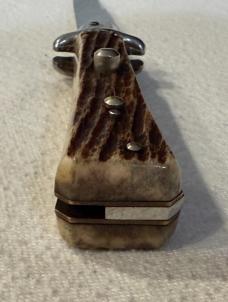 Bargeon Inox Stag Bone Handle Switchblade Knife