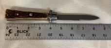 Bargeon Inox Stag Bone Handle Switchblade Knife