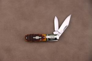 Rough Rider 201 Barlow Folding Pocket Knife with Amber Bone Handle