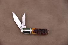 Rough Rider 201 Barlow Folding Pocket Knife with Amber Bone Handle
