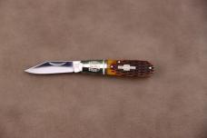 Rough Rider 201 Barlow Folding Pocket Knife with Amber Bone Handle