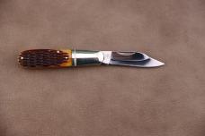 Rough Rider 201 Barlow Folding Pocket Knife with Amber Bone Handle