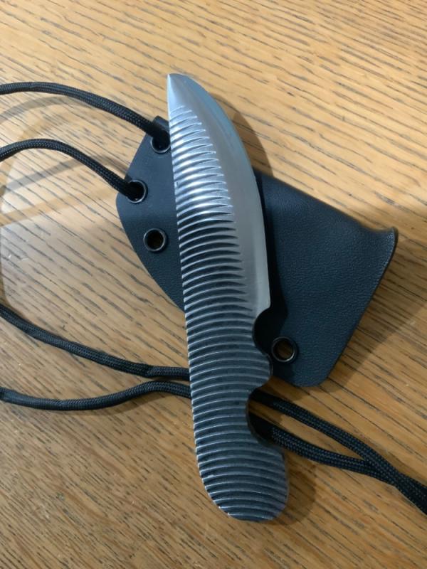 Hand Crafted Vixen File Neck Knife w/Kydex Sheath & Lanyard Hand Crafted Vixen File Neck Knife w/Kydex Sheath & Lanyard