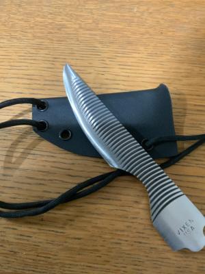 Hand Crafted Vixen File Neck Knife w/Kydex Sheath & Lanyard Made in USA