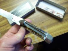 Hubertus Knife Solingen, Germany Large Size 11 Spear-Point Blade Genuine Stag/Antler NIB