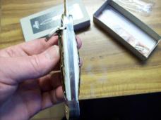 Hubertus Knife Solingen, Germany Large Size 11 Spear-Point Blade Genuine Stag/Antler NIB
