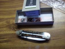 Hubertus Knife Solingen, Germany Large Size 11 Spear-Point Blade Genuine Stag/Antler NIB