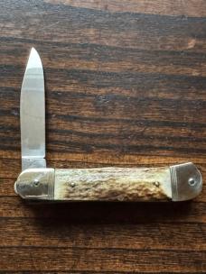 Hubertus 10cm Leverlock Stag Clip Blade