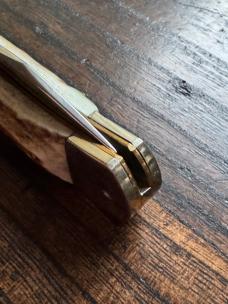 Hubertus 10cm Leverlock Stag Clip Blade