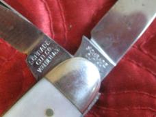 Schrade Cut Co. 4 bl pen knife w/pearl scales. UNSHARPENED