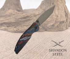 QSP Turtle Punk Pocket Knife 14C28N Blade Colorful G10 Handle QS158-A2