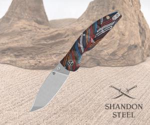 QSP Turtle Punk Pocket Knife 14C28N Blade Colorful G10 Handle QS158-A1