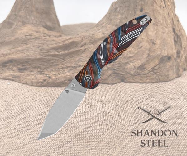 QSP Turtle Punk Pocket Knife 14C28N Blade Colorful G10 Handle QS158-A1 QSP Turtle Punk Pocket Knife 14C28N Blade Colorful G10 Handle QS158-A1