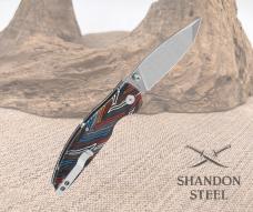 QSP Turtle Punk Pocket Knife 14C28N Blade Colorful G10 Handle QS158-A1
