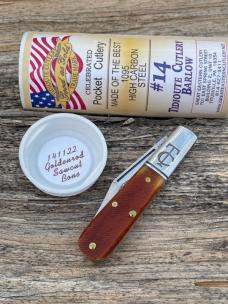 GEC TIDIOUTE ** 141122 GOLDEN ROD SAWCUT BONE TC BARLOW 1095 CARBON STEEL KNIVE 