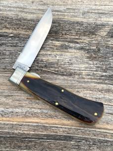 GEC NORTHFIELD ** 235120-L ANTIQUE AUTUMN NATURAL BONE PIONEER TRAPPER 1095 CARBON STEEL KNIFE