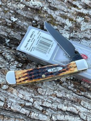 CASE XX ** 2016 ANTIQUE JIGGED BONE PVD COATED BLADE TRAPPERLOCK