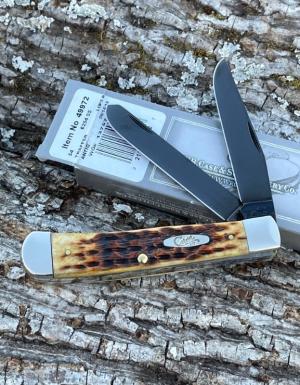 CASE XX ** 2016 ANTIQUE JIGGED BONE PVD COATED BLADE TRAPPER