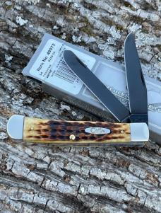 CASE XX ** 2016 ANTIQUE JIGGED BONE PVD COATED BLADE TRAPPER