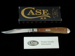Case xx Smooth Natural Canvas Micarta Slimline Trapper Knife 23691 USA Made in 2022 101048 SS NMIB