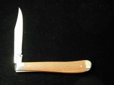 Case xx Smooth Natural Canvas Micarta Slimline Trapper Knife 23691 USA Made in 2022 101048 SS NMIB