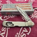 2021 Case Harvey's Hardware exclusive Mini Copperlock 61749L SS. Smooth Natural Bone handles. NIB