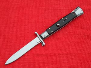 New 9quot Italian style automatic switchblade Swinguard imi-horn handles Bayonet blade II