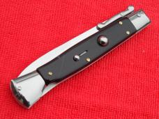 New 9" Italian style automatic switchblade Swinguard imi-horn handles Bayonet blade II