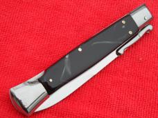 New 9" Italian style automatic switchblade Swinguard imi-horn handles Bayonet blade III
