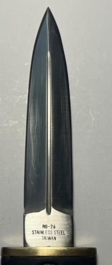 Rigid boot knife dagger