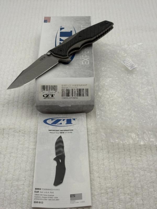 Zero Tolerance ZT 0393GLCF Rick Hinderer Design Folder New In Box Zero Tolerance ZT 0393GLCF Rick Hinderer Design Folder New In Box