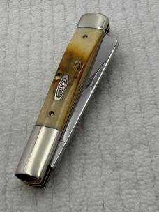Case XX 1993-1999 5 Dot 2 Blade 52005 RAZSS Pocket Knife Stag Handle (25)