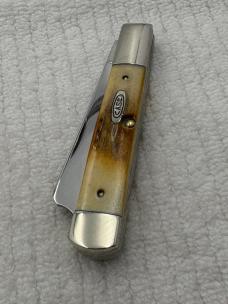 Case XX 1993-1999 5 Dot 2 Blade 52005 RAZSS Pocket Knife Stag Handle (25)