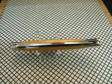 SCHRADE SC535 VINTAGE 1984 LINEN MICARTA CLASP CLIP POINT FOLDING KNIFE WITH CARVED SILVER BOLSTERS