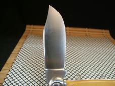 SCHRADE SC535 VINTAGE 1984 LINEN MICARTA CLASP CLIP POINT FOLDING KNIFE WITH CARVED SILVER BOLSTERS