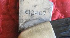 ROBESON 1 blade "Toothpick" w/ jigged black scales. WW2 vintage. #612407
