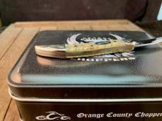 Case Tiny Toothpick SFO Orange County Choppers (OCC) Jigged Bone Scrolled Bolsters 2005