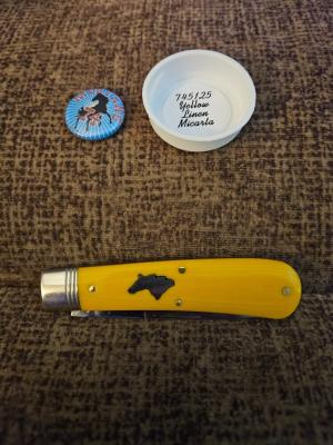 Gec 74 Yellow linen micarta 