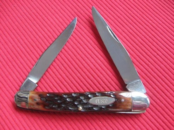 Vintage Italian Pick bone Knife GESCO Two Blade "Premier K5 ITALY" Pick Bone - New Old Stock!