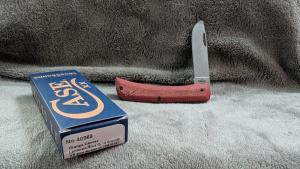 Case XX Sod Buster Crossroads Orange Canvas Laminate/  Blue g-10