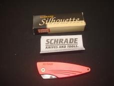 SCHRADE LINERLOCK KNIFE SILHOUETTE SQ423 RED NEW IN BOX