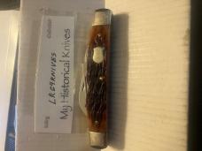 (RED) SPECIAL MADE BONE CASE CONGRESS MINT DEEP ETCHED ALL BLADES