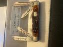 (RED) SPECIAL MADE BONE CASE CONGRESS MINT DEEP ETCHED ALL BLADES